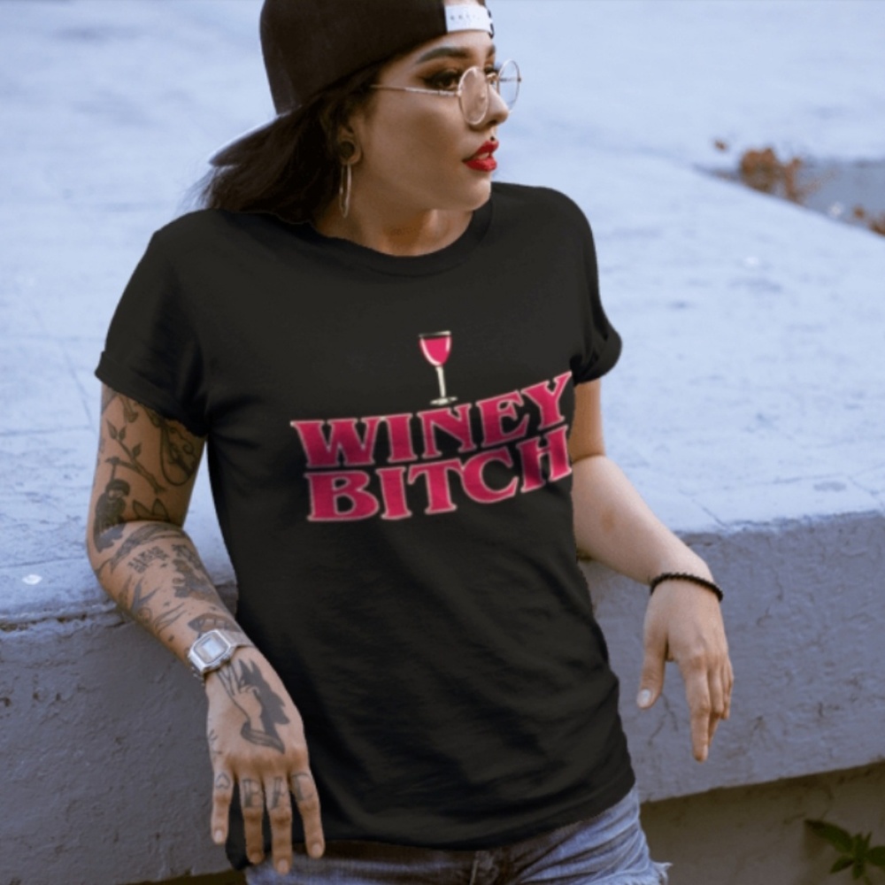 WINEY BITCH 🥂 tee - Picture 2 of 2